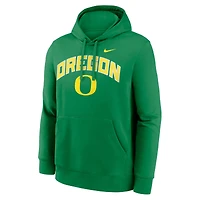Men's Nike Green Oregon Ducks Club Fleece Arch Pullover Hoodie