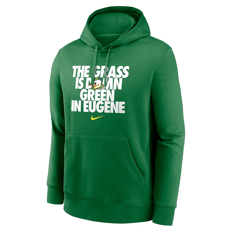 Sweat à capuche en polaire vert Oregon Ducks Grass Is Green Club pour homme Nike