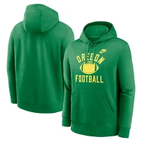Men's Nike Heather Gray Oregon Ducks Legacy Football Icon Club Fleece Pullover Hoodie