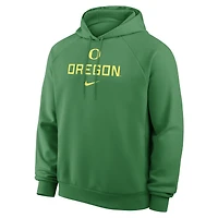 Sweat à capuche raglan Nike vert Oregon Ducks Premium Performance Dri-FIT pour homme