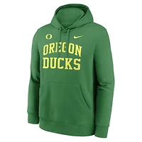 Men's Nike  Green Oregon Ducks Primetime Arched Club Fleece Pullover Hoodie