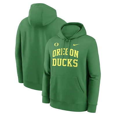 Men's Nike  Green Oregon Ducks Primetime Arched Club Fleece Pullover Hoodie