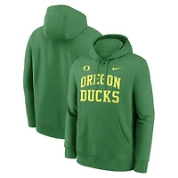 Men's Nike  Green Oregon Ducks Primetime Arched Club Fleece Pullover Hoodie