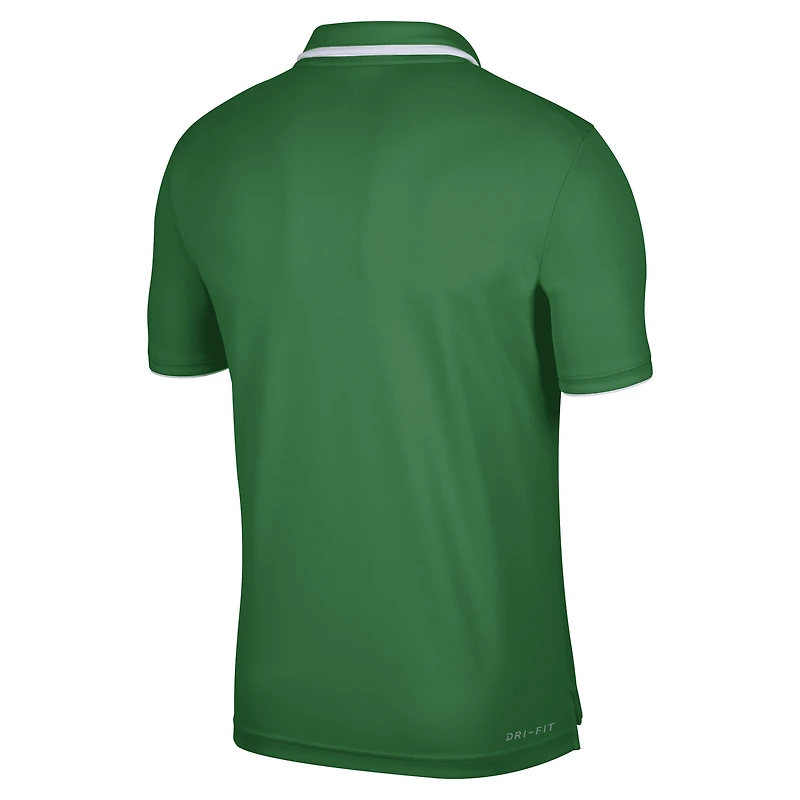 Polo performance Nike Oregon Ducks Wordmark vert pour homme