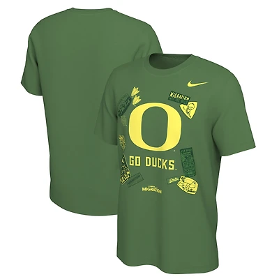 T-shirt Nike vert Oregon Ducks x Migration Stickers pour homme