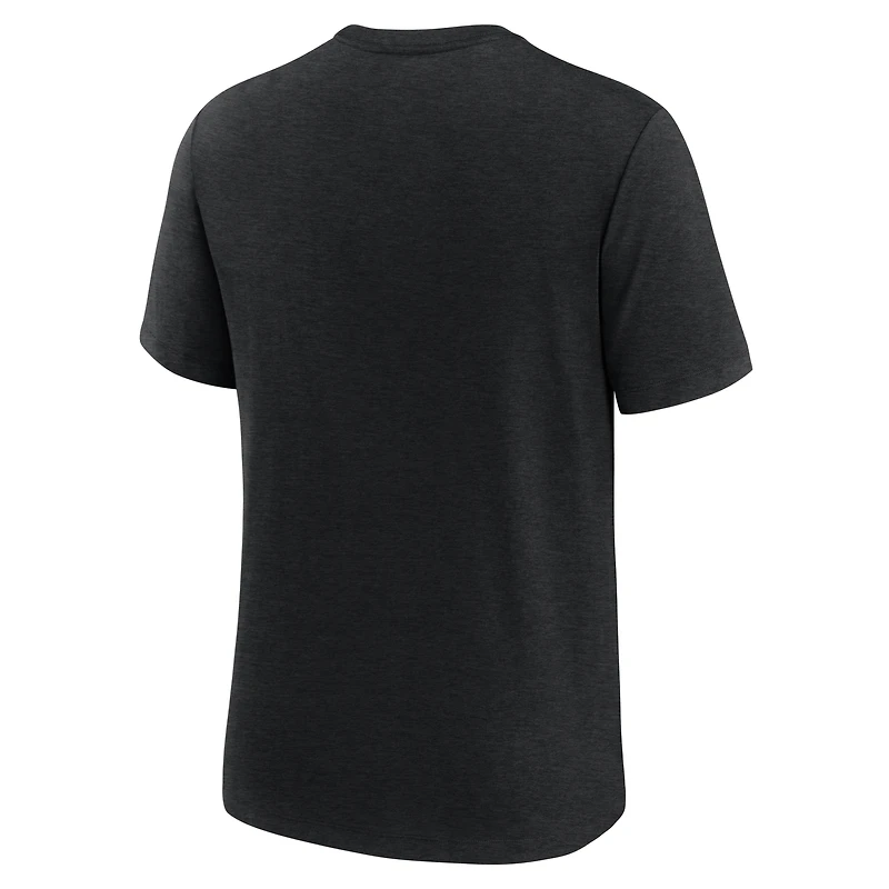 T-shirt Nike Heather Black Oregon Ducks Legacy Mantra Tri-Blend pour homme