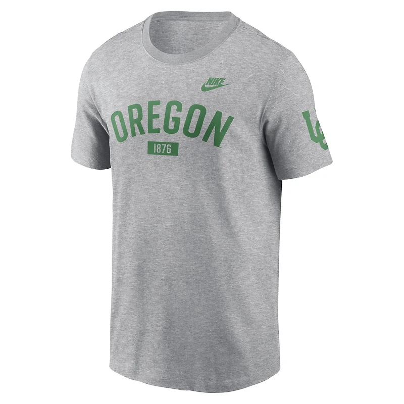 Men's Nike Heather Gray Oregon Ducks Legacy Arch T-Shirt