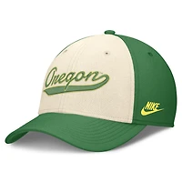 Men's Nike  Natural/Green Oregon Ducks Legacy Swooshflex Dri-FIT Hat