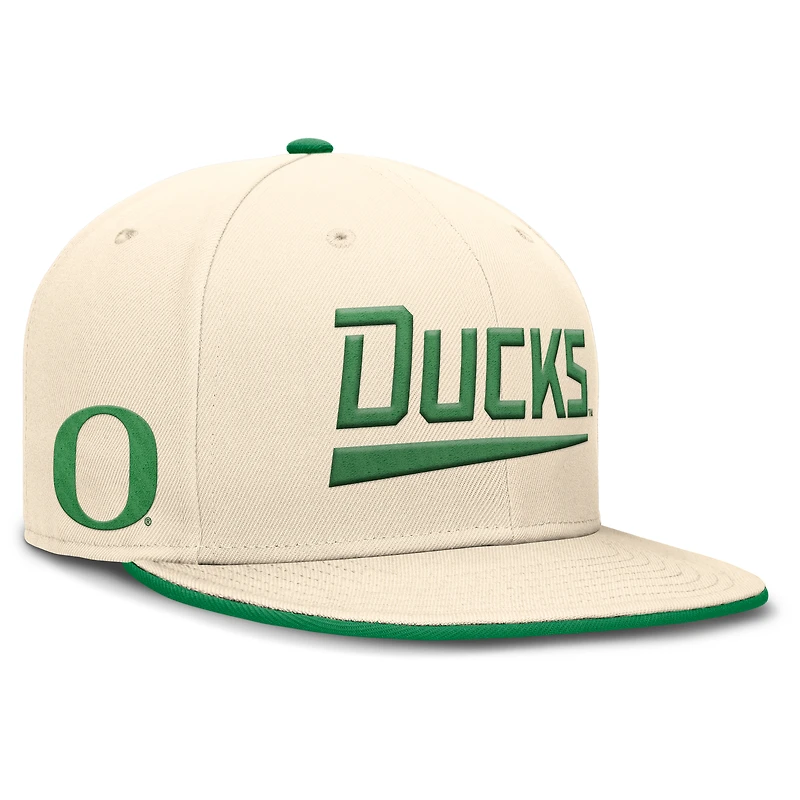 Men's Nike Natural Oregon Ducks 2026 Primetime True Fitted Hat