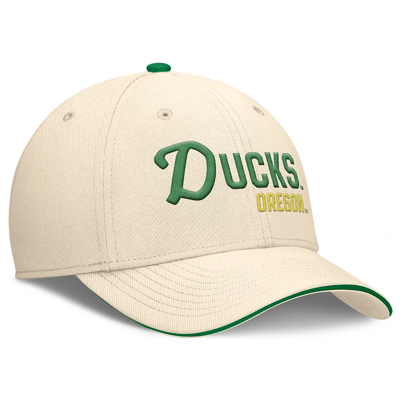 Men's Nike Natural Oregon Ducks 2026 Primetime Swooshflex Hat