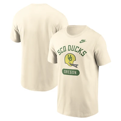 Men's Nike Natural Oregon Ducks Legacy Arch Helmet T-Shirt