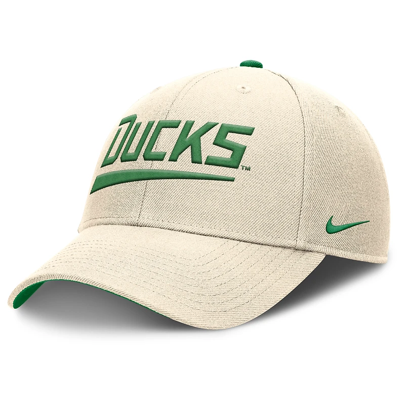 Men's Nike Natural Oregon Ducks Primetime Rise Adjustable Hat