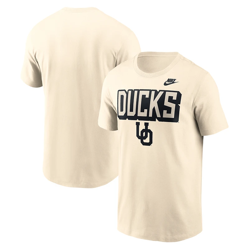 Men's Nike Natural Oregon Ducks Team Bold T-Shirt