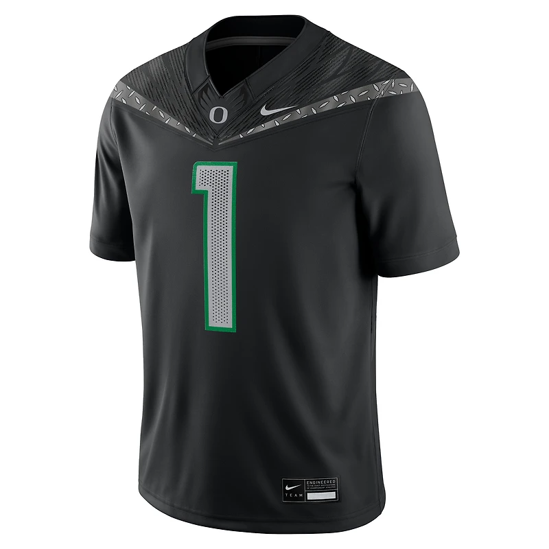 Men's Nike #1 Black Oregon Ducks Game Jersey