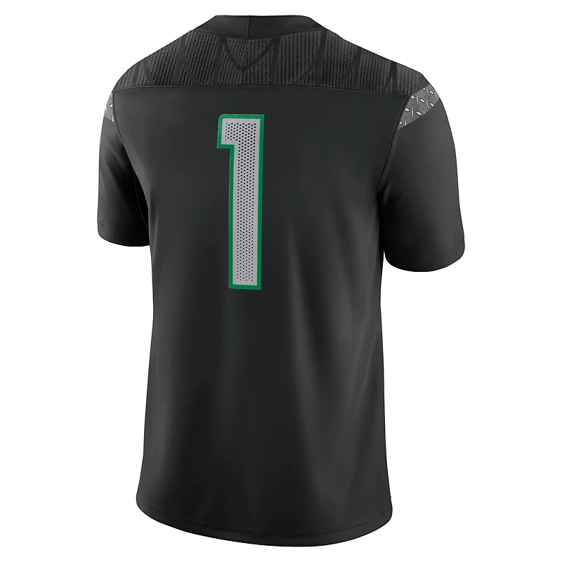 Men's Nike #1 Black Oregon Ducks Game Jersey