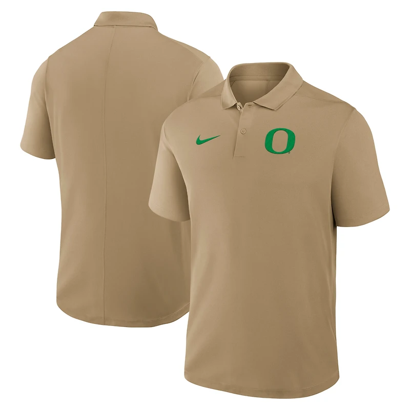 Polo Nike Tan Oregon Ducks Primetime Victory Primary Logo Performance pour homme