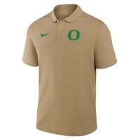 Polo Nike Tan Oregon Ducks Primetime Victory Primary Logo Performance pour homme