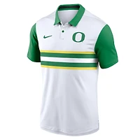 Men's Nike White/Green Oregon Ducks Primetime Campus Pattern Vapor Dri-FIT Polo