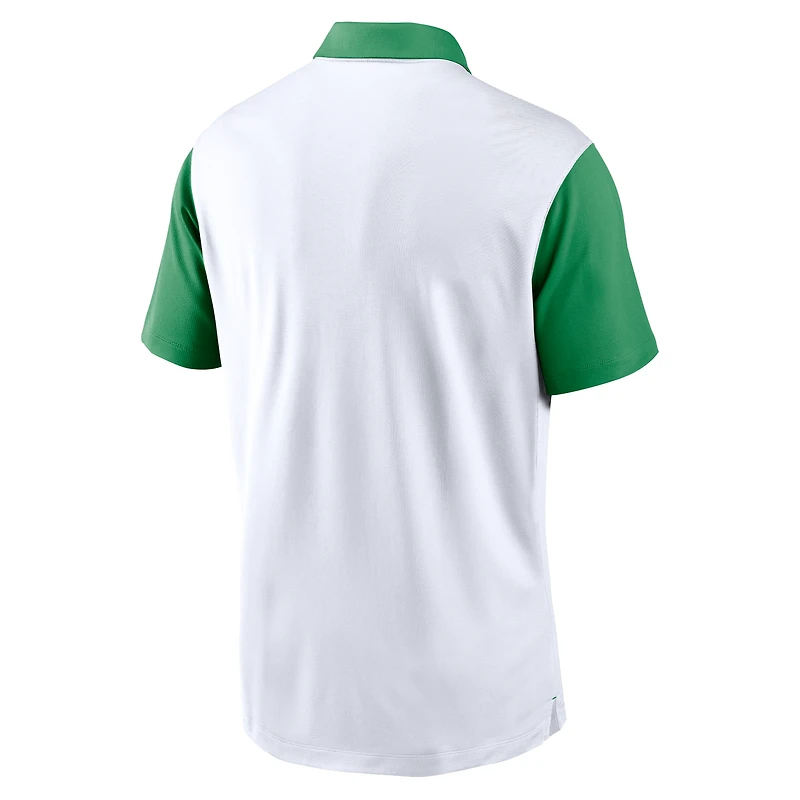 Polo Nike blanc/vert à motif Campus Vapor Dri-FIT des Oregon Ducks pour homme