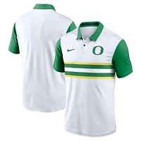 Polo Nike blanc/vert à motif Campus Vapor Dri-FIT des Oregon Ducks pour homme