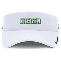 Visière ajustable Nike blanche Oregon Ducks 2025 On-Field Performance Ace pour homme