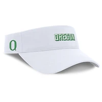 Visière ajustable Nike blanche Oregon Ducks 2025 On-Field Performance Ace pour homme