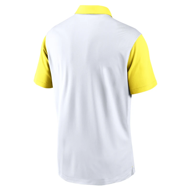 Men's Nike White Oregon Ducks Campus Pattern Vapor Dri-FIT Polo