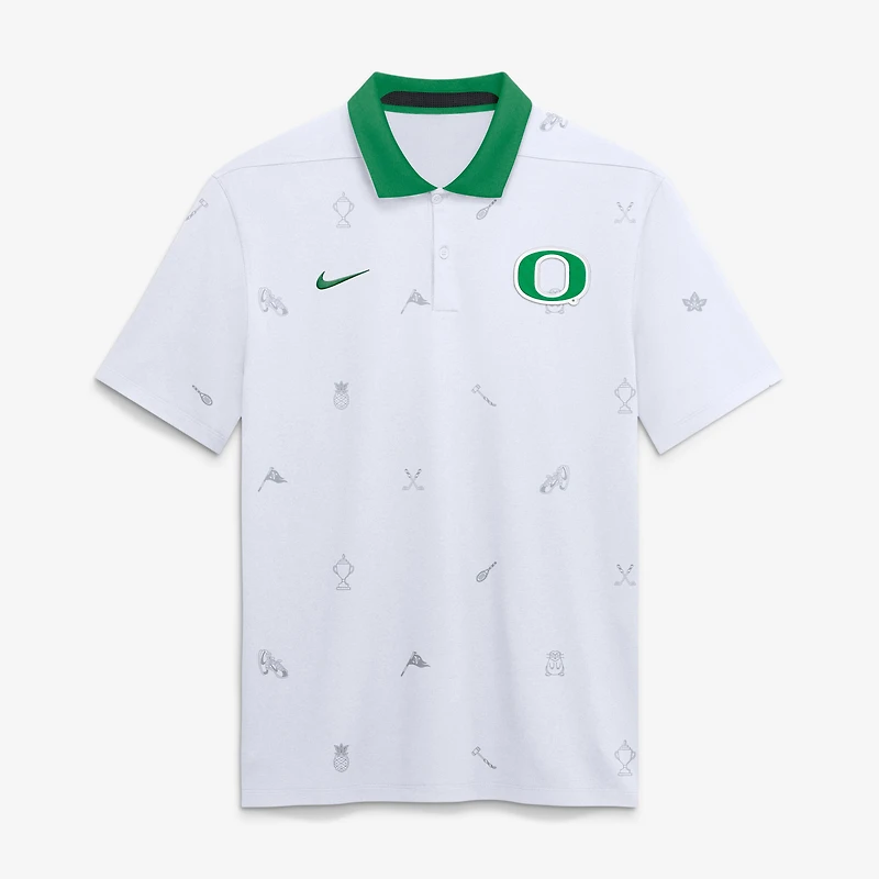 Polo Nike Dri-FIT blanc à motif Vapor des Oregon Ducks pour homme