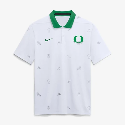 Polo Nike Dri-FIT blanc à motif Vapor des Oregon Ducks pour homme