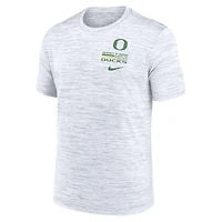 Men's Nike White Oregon Ducks Velocity Stacked Dri-FIT T-Shirt