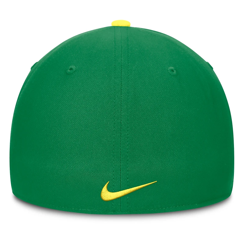 Casquette Nike jaune/verte Oregon Ducks 2025 Sideline Rise Local Performance Flex pour homme