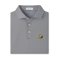 Men's Peter Millar  Black Oregon Ducks Jubilee Stripe Stretch Jersey Polo