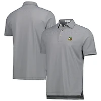 Men's Peter Millar Black Oregon Ducks Jubilee Striped Performance Jersey Polo