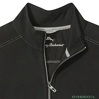 Veste mi-zip Tommy Bahama noire pour homme, Oregon Ducks, Montego Bay