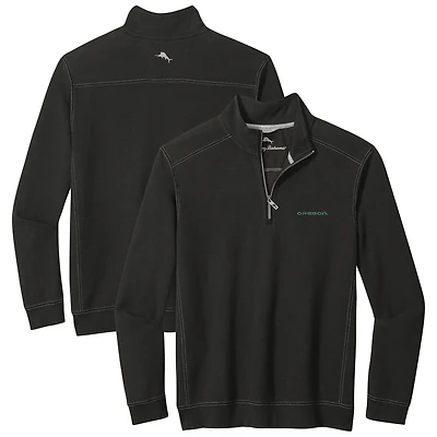 Veste mi-zip Tommy Bahama noire pour homme, Oregon Ducks, Montego Bay