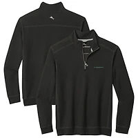 Veste mi-zip Tommy Bahama noire pour homme, Oregon Ducks, Montego Bay