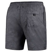 Men's Tommy Bahama Black Oregon Ducks Naples Layered Leaves Swim Trunks