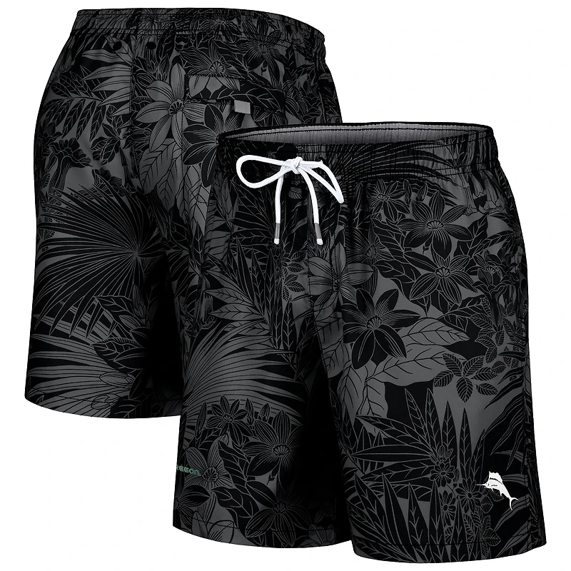 Men's Tommy Bahama Black Oregon Ducks Santiago Palms Board Shorts