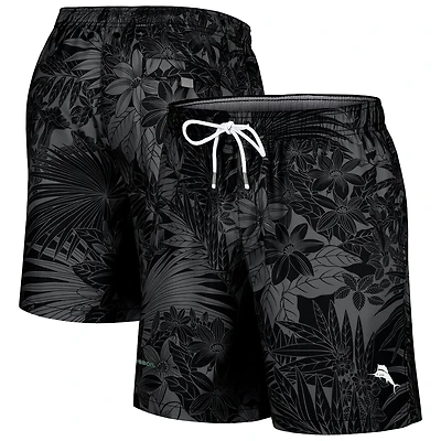 Men's Tommy Bahama Black Oregon Ducks Santiago Palms Board Shorts