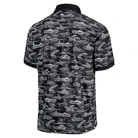 Polo Tommy Bahama noir pour homme, Oregon Ducks Sport Bay View IslandZone
