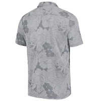 Polo Tommy Bahama gris Oregon Ducks Miramar Blooms pour hommes