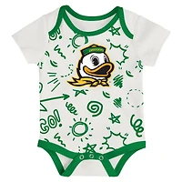 Newborn & Infant Outerstuff Oregon Ducks Three-Pack All Day Play Bodysuit Set