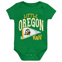 Newborn Outerstuff Green Oregon Ducks Little Banner Bodysuit
