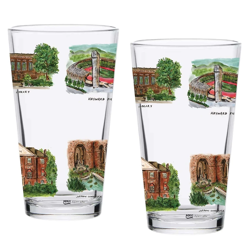 Oregon Ducks 2-Pack 16oz. Laura Wilcox University Pint Set