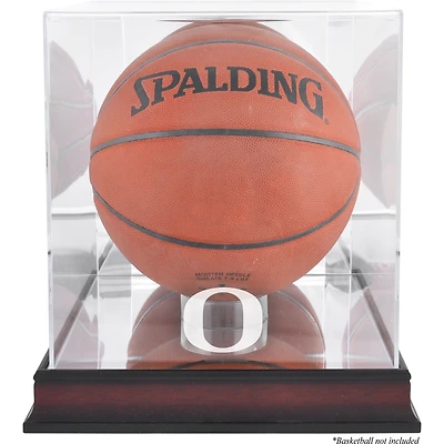 Oregon Ducks Mahogany Antique Finish Basketball Display Case with Mirror Back