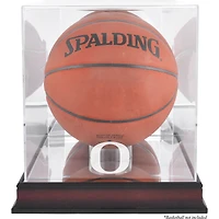 Vitrine de basket-ball à finition antique en acajou des Ducks de l'Oregon avec dos miroir