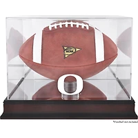 Vitrine de football avec logo de base en acajou des Ducks de l'Oregon avec dos miroir
