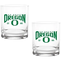 Oregon Ducks Two-Pack 14oz. Established Rocks Glass Set