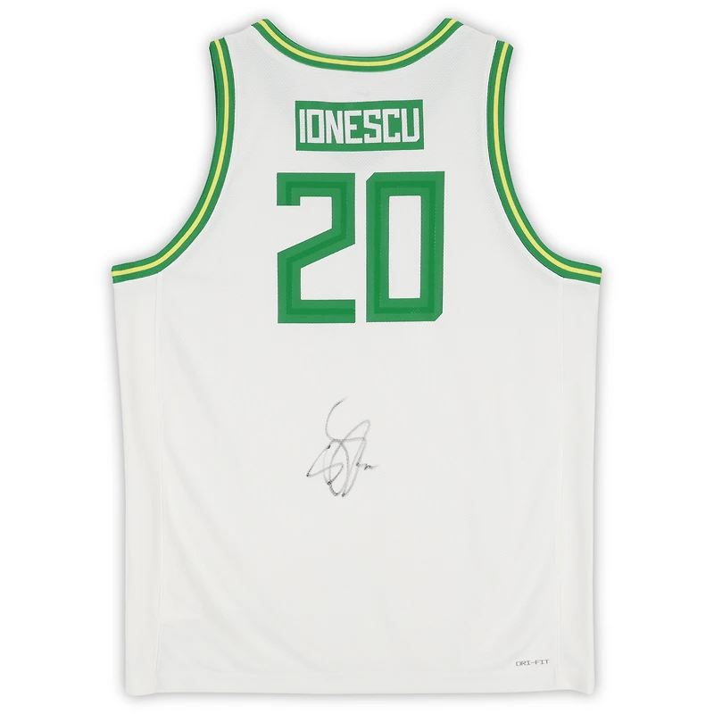 Sabrina Ionescu Oregon Ducks Maillot réplique Nike blanc autographié
