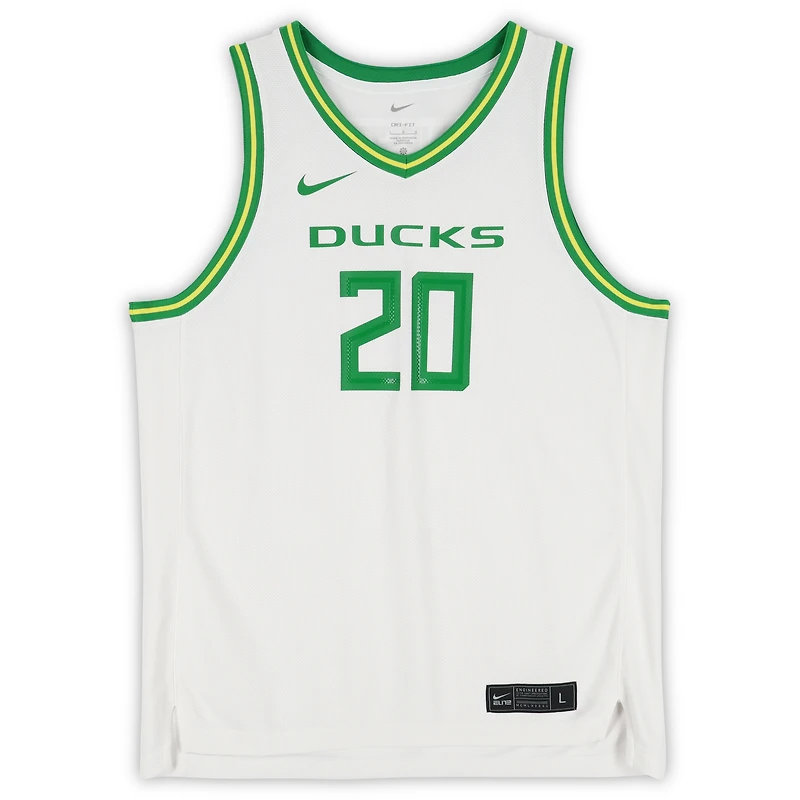 Sabrina Ionescu Oregon Ducks Maillot réplique Nike blanc autographié